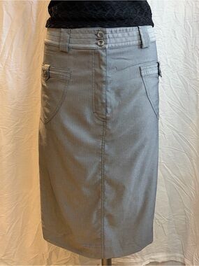 Grey utility Tilley midi skirt
